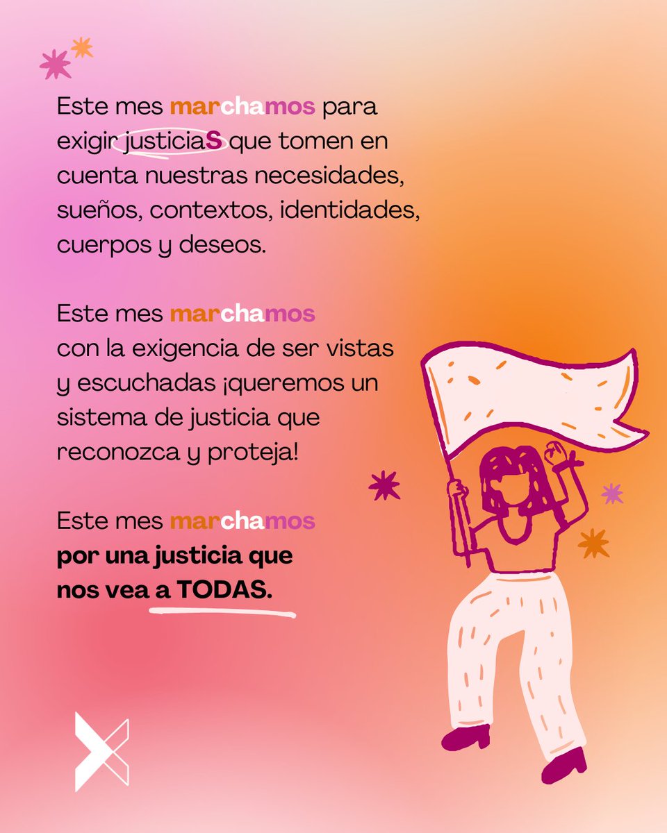 ❤️‍🔥Hoy las lenchitudes marchamos desde el orgullo, la rabia y la ternura. Por las vidas que resisten, por un futuro donde todas vivamos con dignidad y sin miedo.
¡Nuestras luchas, nuestros sueños, nuestras justiciaS! 🌈✊🏾#XLasJusticiasDeTodxs