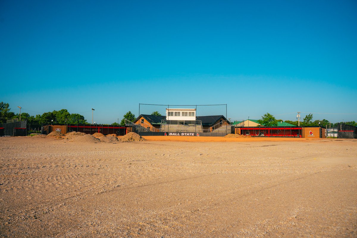 BallStateSB's tweet image. Construction is underway for our new playing surface!🏟️