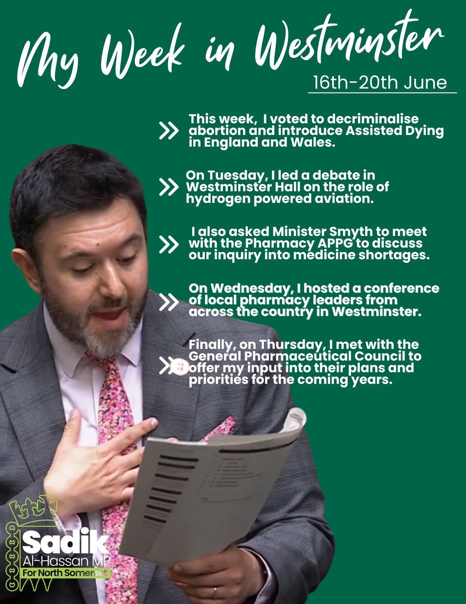 As always, it has been a busy week in Westminster!

This week saw votes on two important issues, vital questions posed to Ministers and I even led a debate on hydrogen in aviation!