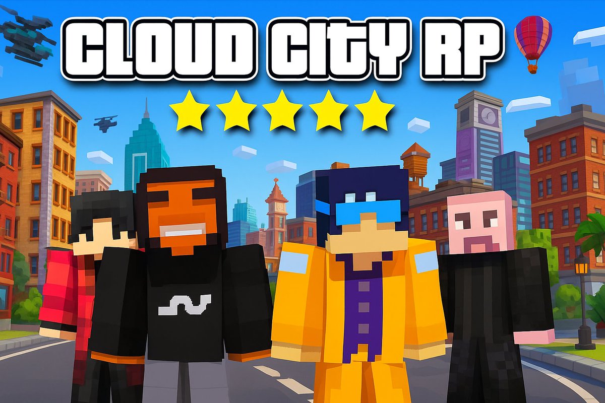 CLOUD CITY: Minecraft RP Server [BETA] - Join Now! IP: cloudcityrp.mc.gg 
Java 1.21.4

#minecraft #minecraftserver