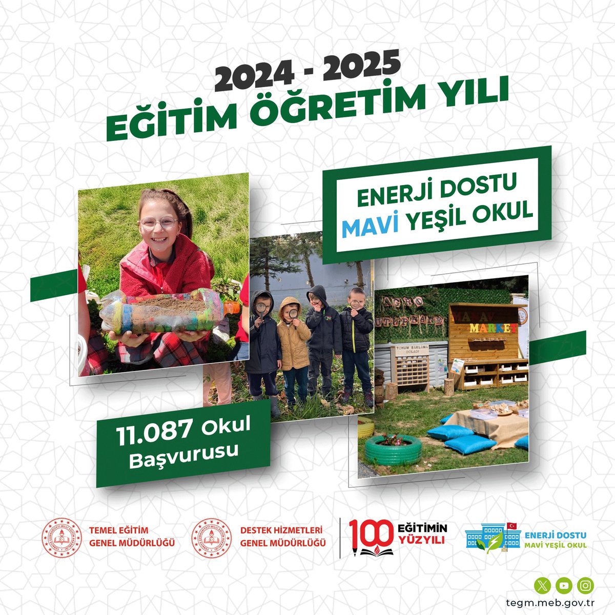 Temel Eğitim Genel Müdürlüğü (@mebtegm) on Twitter photo Gelecek, doğa dostu nesillerle yeşerecek!
Genel Müdürlüğümüz ve Destek Hizmetleri Genel Müdürlüğü İş Birliğinde Enerji Dostu Mavi Yeşil Okul projesiyle okularımızda çevre dostu uygulamalar gerçekleştirildi.
#EğitiminYüzyılı
<a href="/tcmeb/">Millî Eğitim Bakanlığı</a>
<a href="/Yusuf__Tekin/">Yusuf Tekin</a>
<a href="/farukyelkenci/">Ömer Faruk Yelkenci</a>
<a href="/ebubekirsavasci/">Ebubekir Sıddık Savaşçı</a> Gelecek, doğa dostu nesillerle yeşerecek!
Genel Müdürlüğümüz ve Destek Hizmetleri Genel Müdürlüğü İş Birliğinde Enerji Dostu Mavi Yeşil Okul projesiyle okularımızda çevre dostu uygulamalar gerçekleştirildi.
#EğitiminYüzyılı
<a href="/tcmeb/">Millî Eğitim Bakanlığı</a>
<a href="/Yusuf__Tekin/">Yusuf Tekin</a>
<a href="/farukyelkenci/">Ömer Faruk Yelkenci</a>
<a href="/ebubekirsavasci/">Ebubekir Sıddık Savaşçı</a>