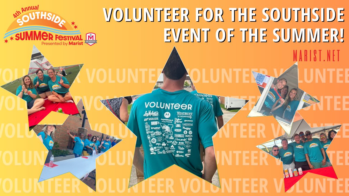 Be part of our team! The 4th Annual Southside Summer Festival, Presented by Marist, is coming up on Sat., July 19th, and we need your help. We offer a variety of volunteer positions for the event of the summer. Click the link below to become a volunteer! 
marist.net/southside-summ…