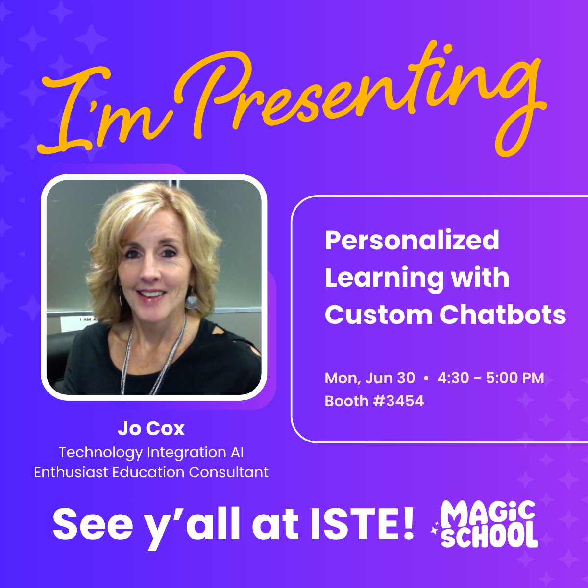 Jo Cox (@ajocox) on Twitter photo Come see me in the <a href="/magicschoolai/">MagicSchool AI 💜 🪄✨</a> booth. Don't have an account yet? Signup using this link:app.magicschool.ai/auth/signup?ut… Come see me in the <a href="/magicschoolai/">MagicSchool AI 💜 🪄✨</a> booth. Don't have an account yet? Signup using this link:app.magicschool.ai/auth/signup?ut…