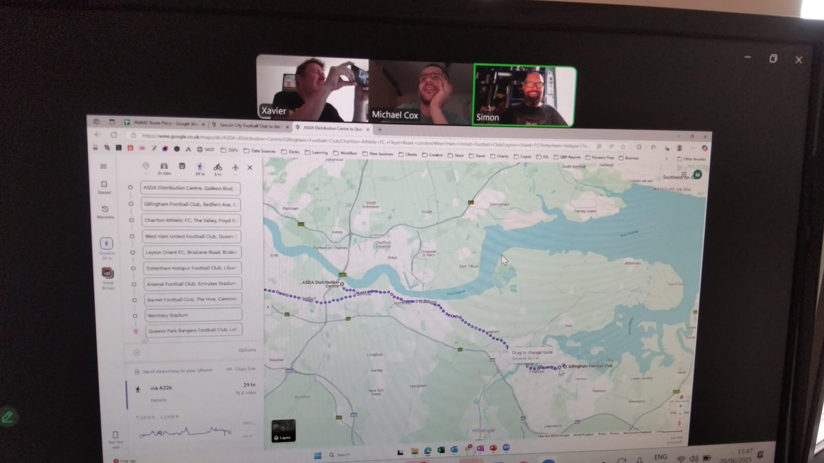 6 weeks to the day until I take off on my little walk between Swansea and Plymouth via the 92 grounds across 92 days. 

If the walking is half as tiring as the mapping meetings with the brilliant Michael and Simon I'm in trouble🤣