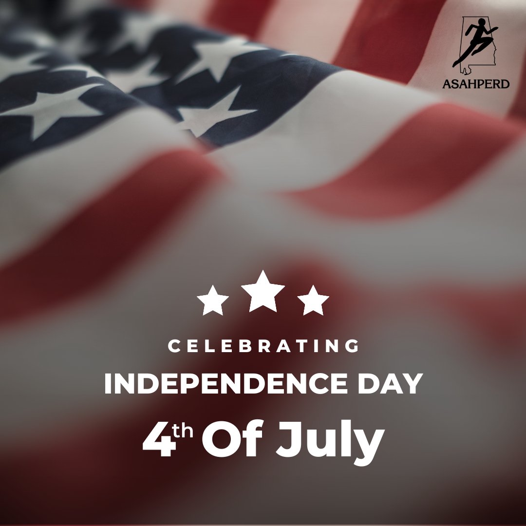 asahperd's tweet image. Happy Independence Day from ASAHPERD!
Today, we celebrate the freedom that allows us to live, learn, and lead with purpose.
Wishing you a safe, joyful, and meaningful 4th of July!