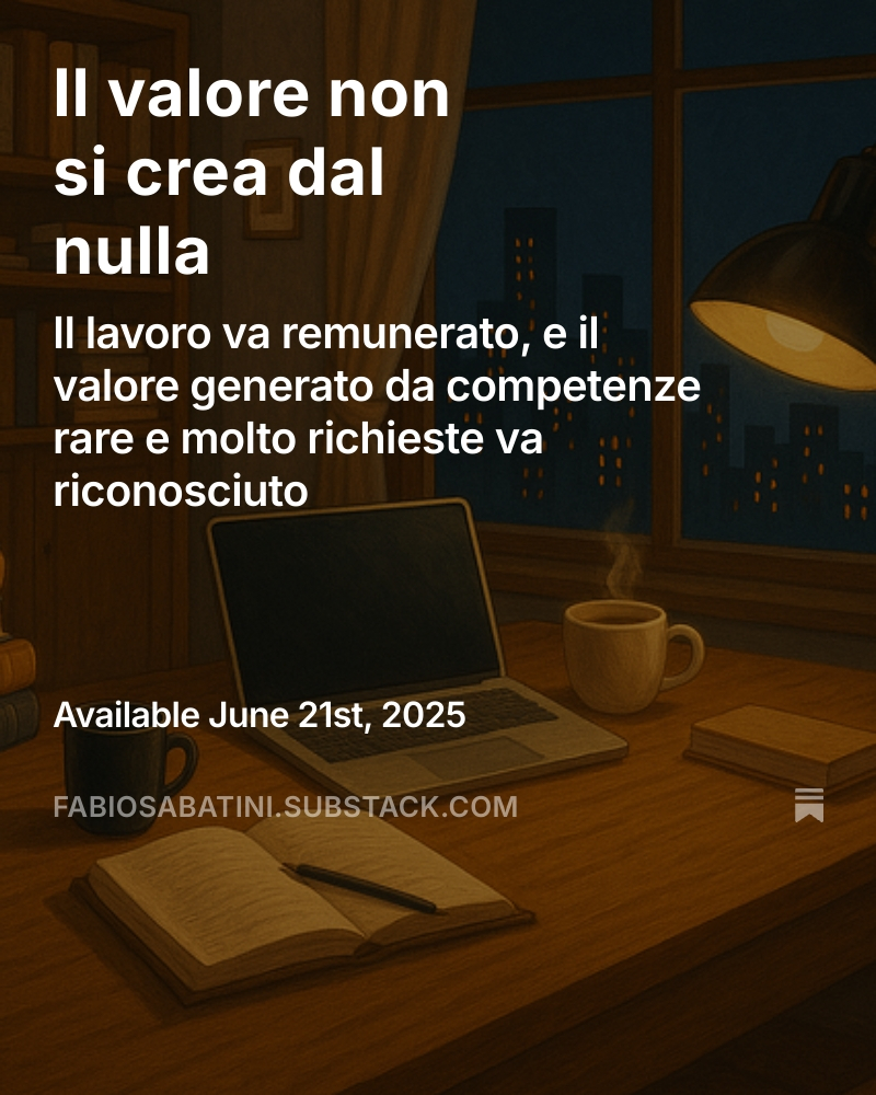 Fabio Sabatini (@fabbiosabatini) on Twitter photo Con il pretesto del caso interessante riguardante il blog di <a href="/stanzaselvaggia/">Selvaggia Lucarelli</a>, ho scritto un post estemporaneo sulle dissonanze cognitive che impediscono di apprezzare la creazione di valore nel settore della cultura...
1/2 Con il pretesto del caso interessante riguardante il blog di <a href="/stanzaselvaggia/">Selvaggia Lucarelli</a>, ho scritto un post estemporaneo sulle dissonanze cognitive che impediscono di apprezzare la creazione di valore nel settore della cultura...
1/2