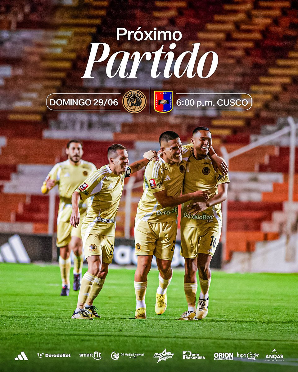🏟️ ¡Próximo partido en casa! ⚽️

💛 ¡Llenemos las tribunas de dorado y hagamos sentir nuestra fuerza!

#SomosCusco