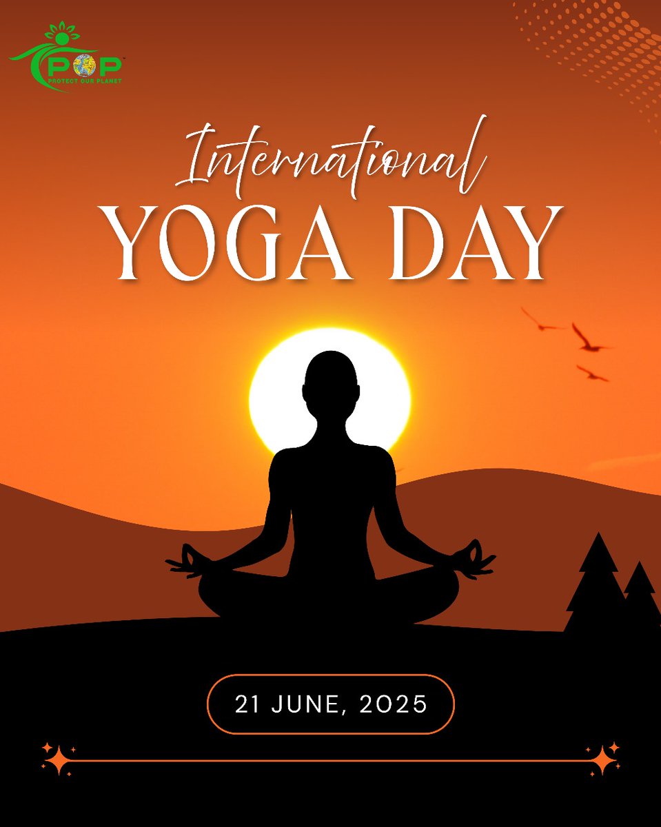 Happy #InternationalYogaDay! 🧘‍♀️ Today, June 21, we celebrate yoga's ancient wisdom from #India—uniting body &amp; mind for strength, peace, &amp; well-being.

Read More:-  un.org/en/observances…

#YogaForOneEarthOneHealth #GlobalWellbeing #POPMovement