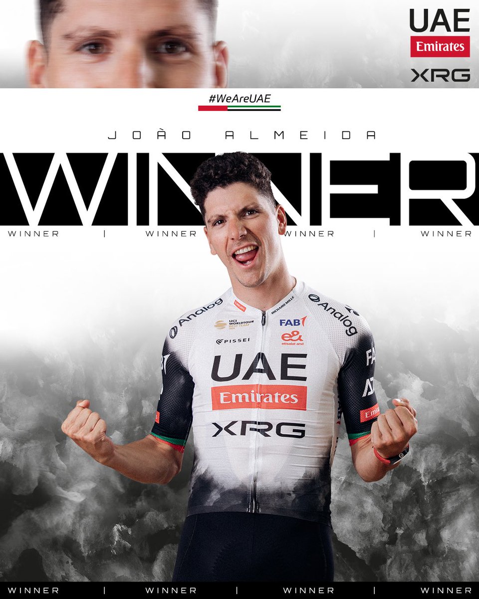 TeamEmiratesUAE's tweet image. 🥇🎉 YES!!! @JooAlmeida98 🇵🇹 wins Stage 7 in Emmetten, his second at this year’s #TourdeSuisse 🇨🇭!

One final time trial awaits tomorrow #Botalume🔥

#WeAreUAE