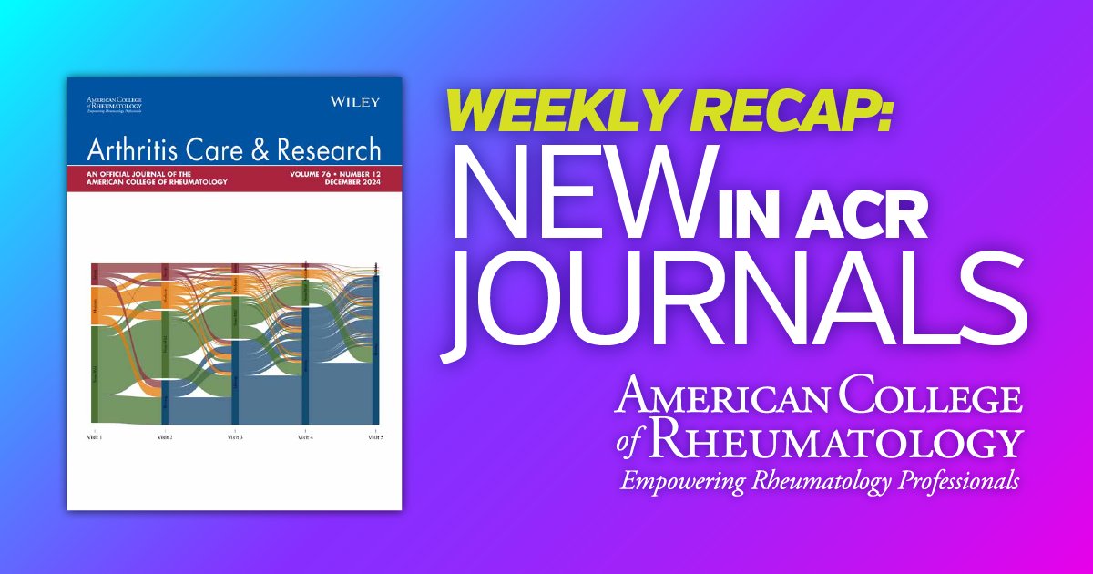 ACR_Journals (@acr_journals) on Twitter photo ✨ New this week in Arthritis Care & Research
No increased risk of thyroid cancer in patients with newly diagnosed RA
doi.org/10.1002/acr.25…
NSAID use may lead to underestimation of active sacroiliitis on MRI
doi.org/10.1002/acr.25…
Relationship between air quality and ✨ New this week in Arthritis Care & Research
No increased risk of thyroid cancer in patients with newly diagnosed RA
doi.org/10.1002/acr.25…
NSAID use may lead to underestimation of active sacroiliitis on MRI
doi.org/10.1002/acr.25…
Relationship between air quality and