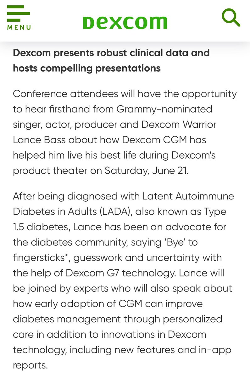 LanceBassLove's tweet image. Lance is set to attend the 85th Scientific Sessions of the American Diabetes Association today in Chicago, Illinois.

He’ll be on a panel where he’ll be discussing his diabetes diagnosis and his Dexcom CGM experience. 💙

#DexcomWarrior #ADA2025 #ADASciSessions