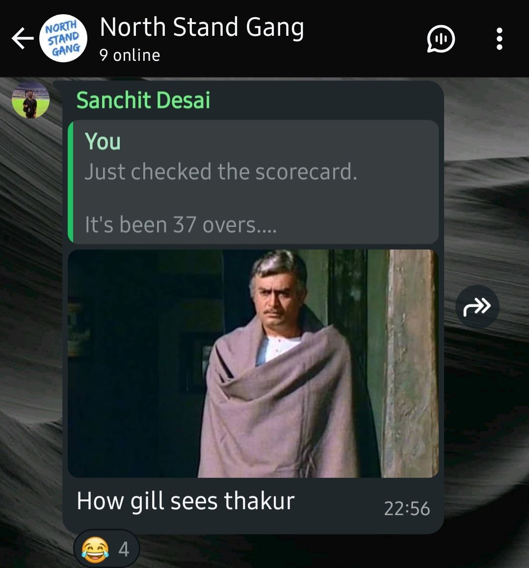 It's been 39 overs. 
Gill hasn't got Shardul Thakur in the attack yet..

#INDvsENG 

#NSGonWhatsapp