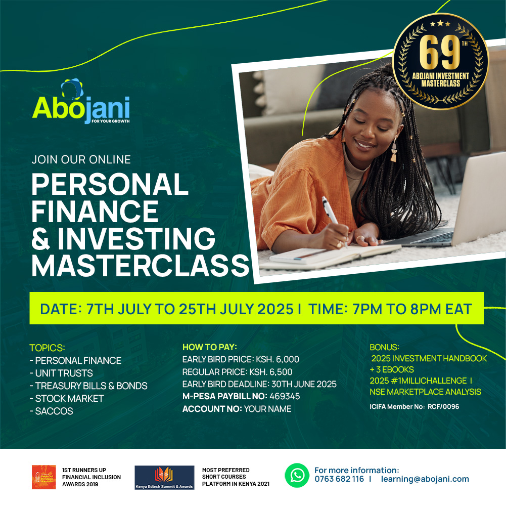 The hardest part of personal finance is often knowing where to start.

How much should you save? Which investments actually make sense? How do you set financial goals that are realistic for your income?

The Abojani Personal Finance Masterclass gives you the answers. Step by