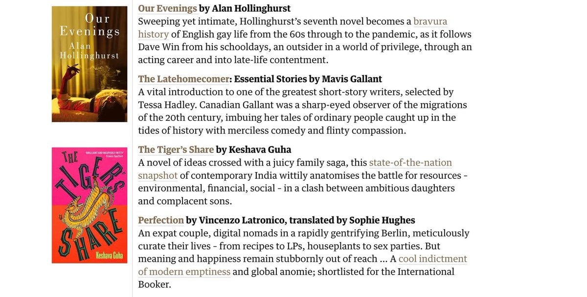 THE TIGER'S SHARE is on the Guardian's summer reading list! theguardian.com/books/ng-inter…