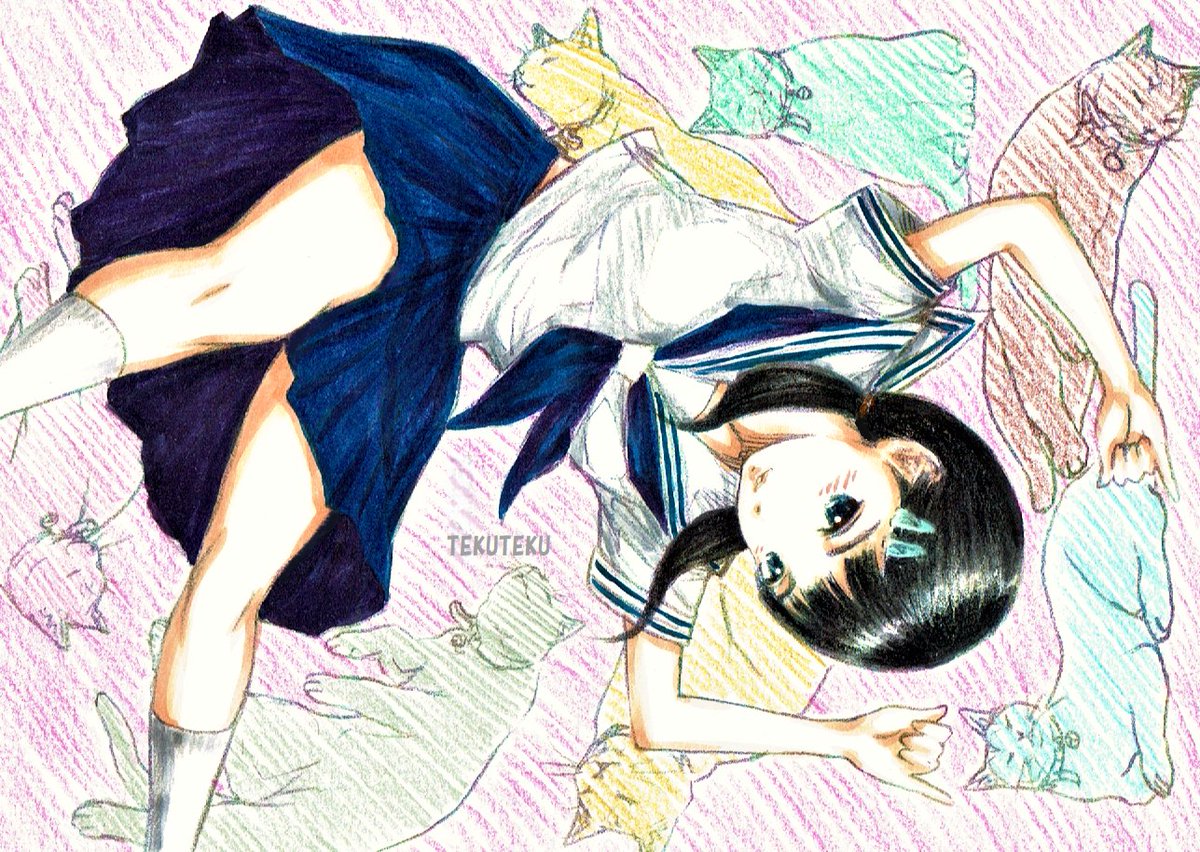 「#意外な発見を17文字以内で表現する 絵を反転・回転・モノクロに」|TEKUTEKUのイラスト