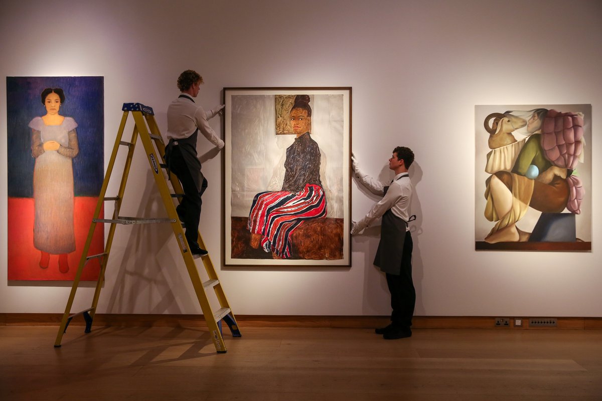 Ghanaian artist Amoako Boafo has attracted global fame for his bold and sensual portraits — he’s also one of the first artists to exhibit in space.

<a href="/LucyAAsh/">Lucy Ash</a> follows him ahead of preparations for a major new show at Gagosian in London.

🎧 bbc.in/3GaS5xT