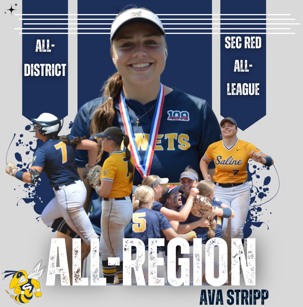 Congratulations to our players who recieved All-Region honors! We had 7 total players who earned All-Region! 
🥎🐝💙

<a href="/gracelynwaldrop/">Gracelyn waldrop</a> 
<a href="/caseygriff2026/">Casey Griffin</a> 
<a href="/AMalinczak25/">Ashley Malinczak</a> 
<a href="/avastripp/">Ava Stripp</a>