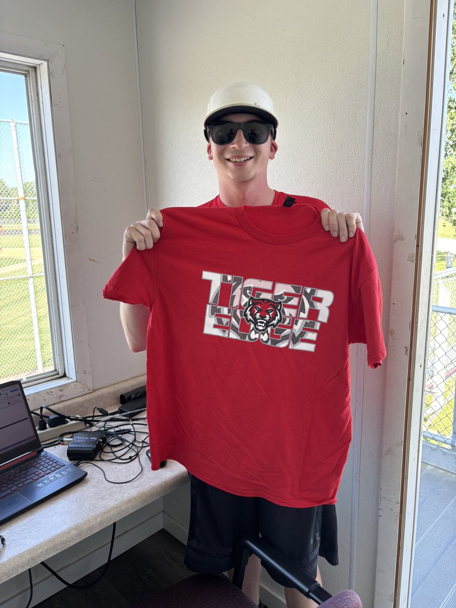 Want to send a big thank you to Ben Greth and we are so happy to handout a #TigerEdge shirt to him.  From announcing JV games, taking stats, and filming games, he is always on there to help our programs! Thanks Ben!