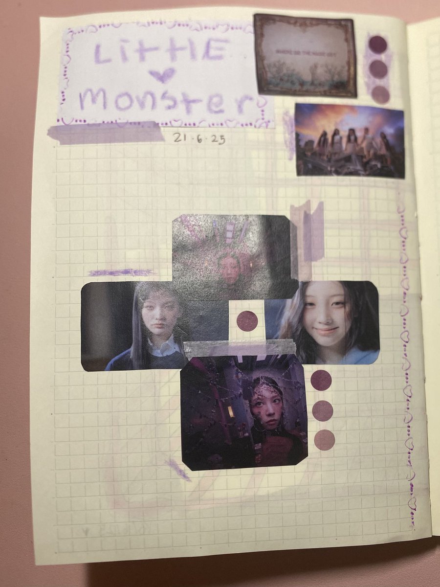 Cherrydasoni's tweet image. Illit - little monster 💜☂️🪻🪁
-
-
-
#kpopjournal #journaling #kpop #scrapbook #ILLIT