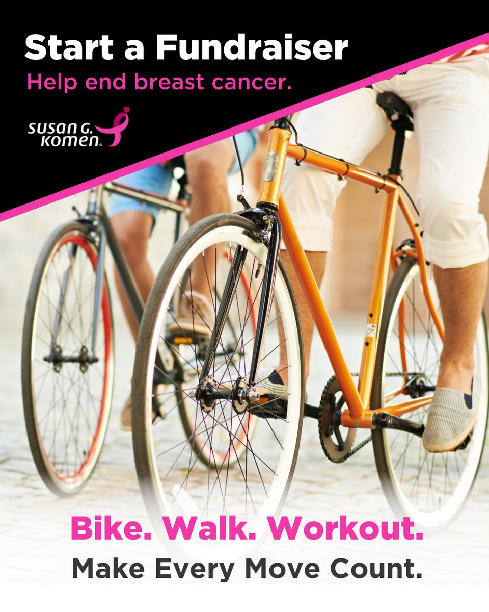 Kick off summer with a fundraising fitness challenge! Take action your way with DIY Fundraising for Susan G. Komen and turn your summer passion into purpose: every mile helps fund research, support patients, and end breast cancer.
 
 Start a fundraiser at bit.ly/40dfpBX