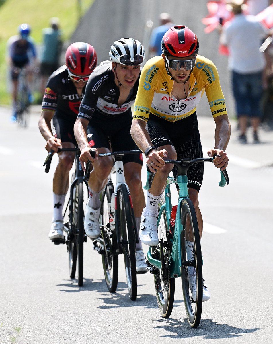 Héroïque, offensif dans le final. 3ème à l'arrivée, Kévin Vauquelin reste leader du Tour de Suisse à la veille du contre-la-montre final demain. Quel panache !

<a href="/GettyImages/">Getty Images</a>