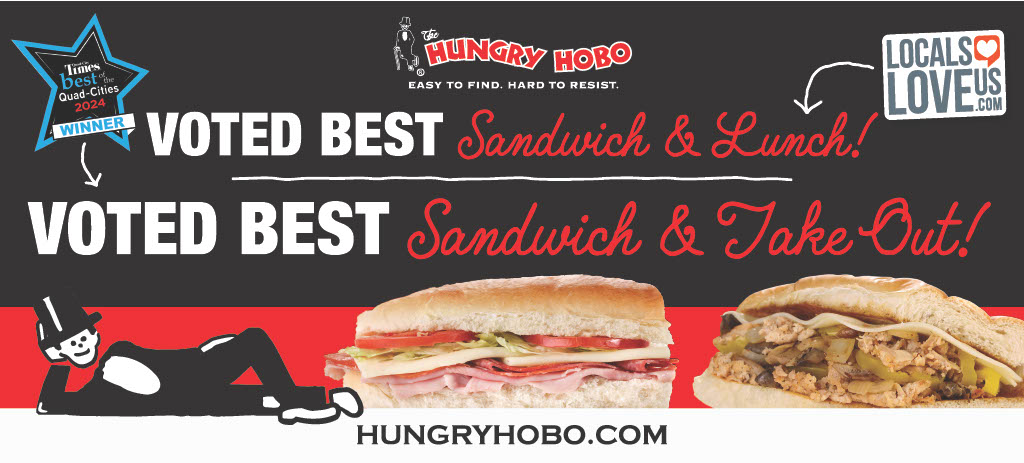 Stay cool at the Hobo with the Best Lunch, Sandwiches, and Take Out in the Quad Cities. Enjoy!

orders.hungryhobo.com/locations/the-…