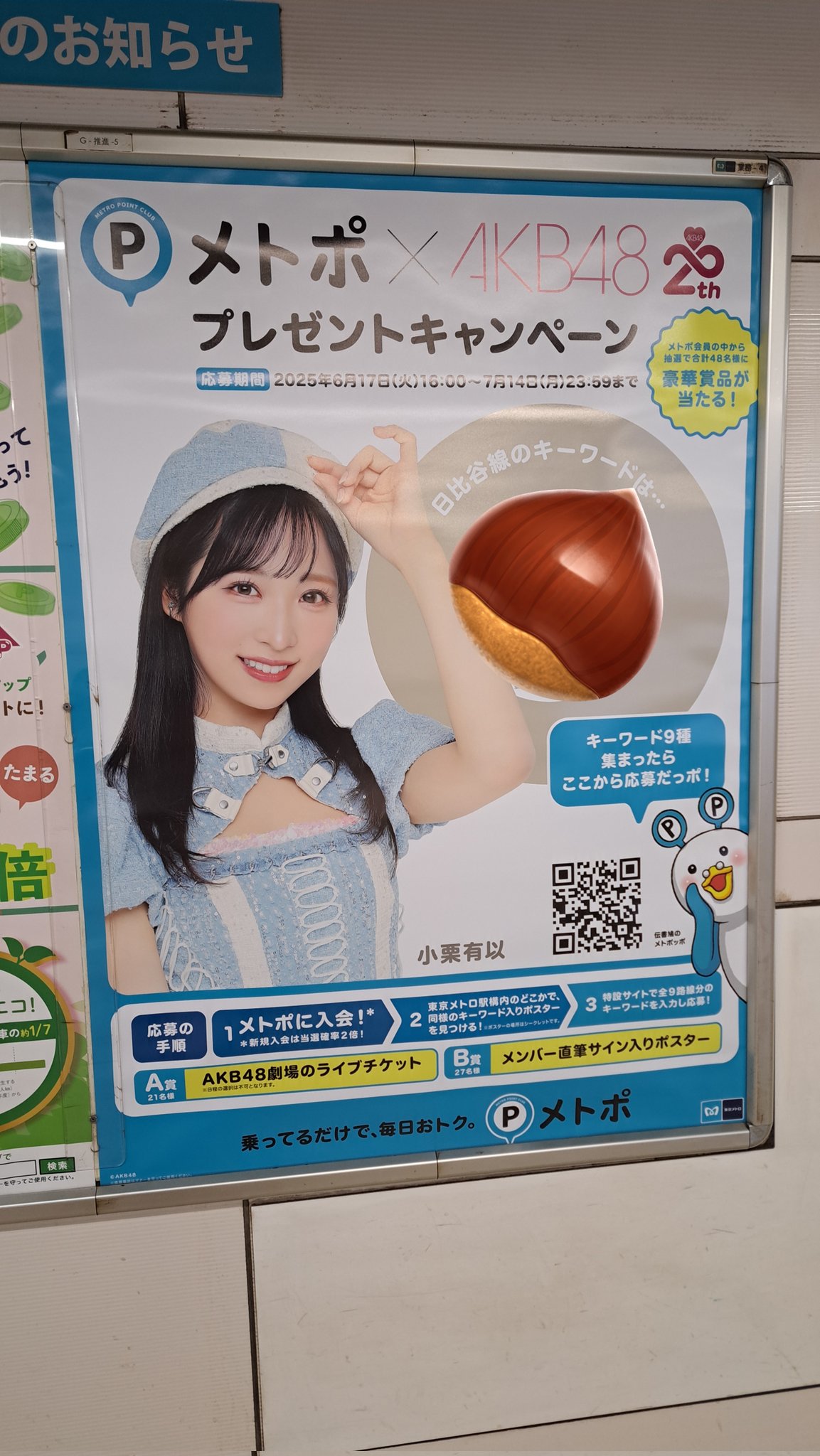 AKB48 千葉恵里 メトポ 当選品 直筆サイン入りポスター とっちゃん on X: 