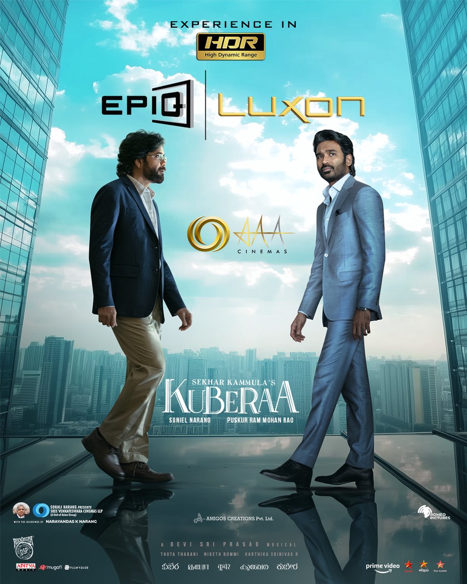 EPIQ (@epiqcinema) on Twitter photo Power looks different in HDR.
Kubera now blazes on #EPIQLuxon.
<a href="/SVCLLP/">Sree Venkateswara Cinemas LLP</a> <a href="/iamnagarjuna/">Nagarjuna Akkineni</a> <a href="/dhanushkraja/">Dhanush</a> <a href="/iamRashmika/">Rashmika Mandanna</a> <a href="/jimSarbh/">Jim Sarbh</a> <a href="/sekharkammula/">Sekhar Kammula</a> <a href="/ThisIsDSP/">DEVI SRI PRASAD</a> <a href="/AsianSuniel/">Suniel Narang</a>
@AdityaMusic <a href="/KuberaaTheMovie/">Kuberaa Movie</a> <a href="/amigoscreation/">Amigos Creations</a>
<a href="/aaacinemasoffl/">AAA Cinemas</a> <a href="/AsianCinemas_/">Asian Cinemas</a> Power looks different in HDR.
Kubera now blazes on #EPIQLuxon.
<a href="/SVCLLP/">Sree Venkateswara Cinemas LLP</a> <a href="/iamnagarjuna/">Nagarjuna Akkineni</a> <a href="/dhanushkraja/">Dhanush</a> <a href="/iamRashmika/">Rashmika Mandanna</a> <a href="/jimSarbh/">Jim Sarbh</a> <a href="/sekharkammula/">Sekhar Kammula</a> <a href="/ThisIsDSP/">DEVI SRI PRASAD</a> <a href="/AsianSuniel/">Suniel Narang</a>
@AdityaMusic <a href="/KuberaaTheMovie/">Kuberaa Movie</a> <a href="/amigoscreation/">Amigos Creations</a>
<a href="/aaacinemasoffl/">AAA Cinemas</a> <a href="/AsianCinemas_/">Asian Cinemas</a>