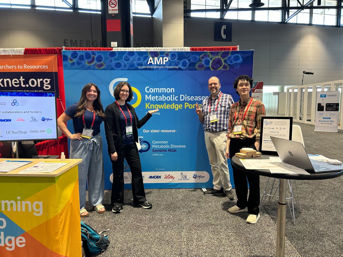 The #ADA2025 exhibit hall is now open! Come visit Booth #948 in the <a href="/NIDDKgov/">NIDDK</a> Science Corner to learn more about the Common Metabolic Diseases Knowledge Portal and the <a href="/CMDGA_AMP/">Common Metabolic Diseases Genome Atlas</a>, we will be here until 4PM to answer your questions, give demos, and more!