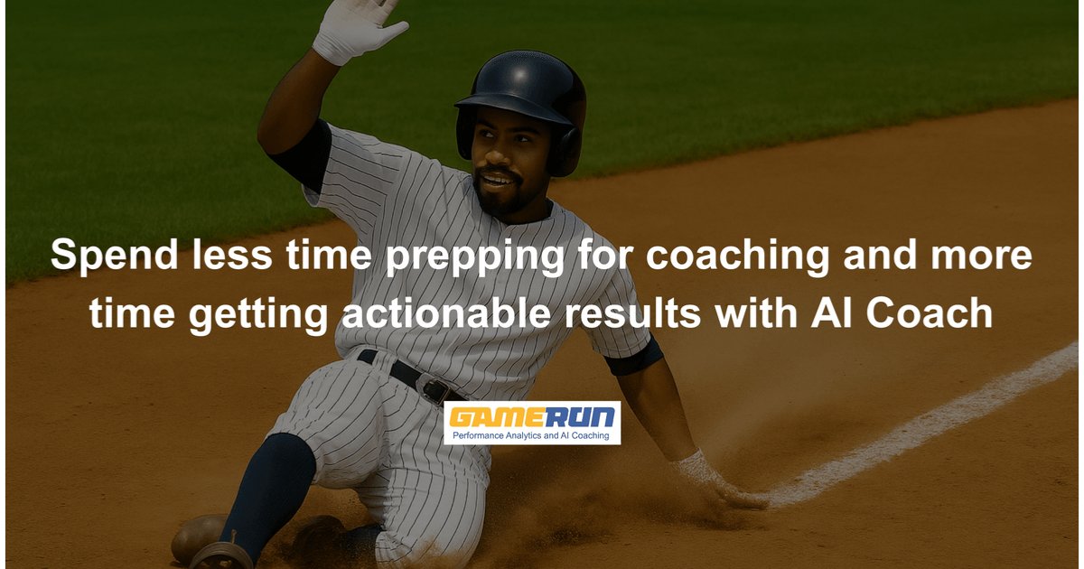GameRunInc's tweet image. GameRun AI Coach gives you fast, actionable insights that turn effort into performance.

#GameRun #AIinSports #SmartCoaching #AthleteDevelopment #SportsTechnology #PerformanceAnalytics #CoachingEfficiency #YouthSports  #VideoAnalysis