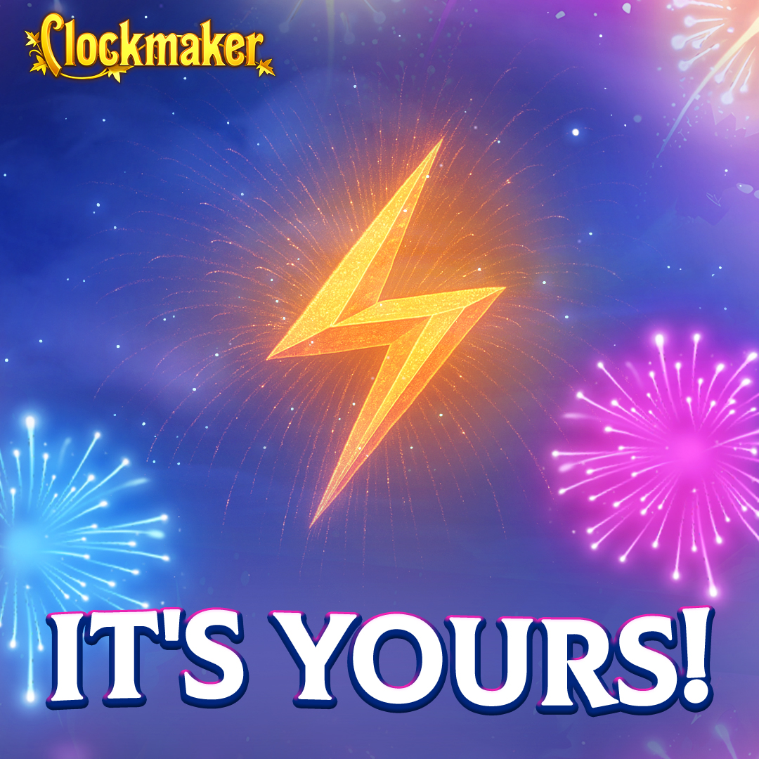 ClockmakerGame's tweet image. 🎇 Your bonus firework awaits! [play.belka-games.com/twi] 

Thanks to your votes, this spectacular reward is ready to shine. 📲 Log in and celebrate with a bang! ⚡️

#match3game #clockmakers #puzzlegame #mobilegames #clockmakergame