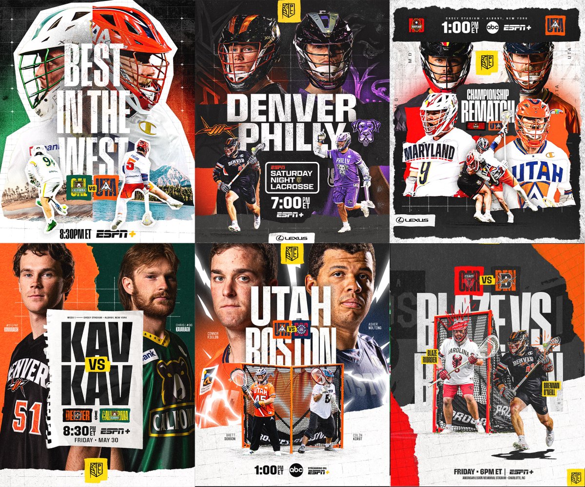 a few from the first three weeks of the <a href="/PremierLacrosse/">Premier Lacrosse League</a> szn🎨🥍

Week 4 kicks off tonight:
4PM -- ESPN📺
7PM - Saturday Night Lacrosse on ESPN2📺