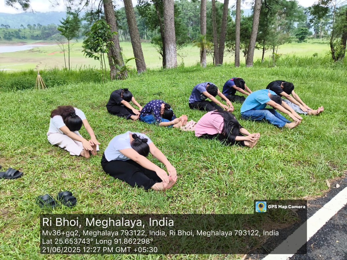 NSS UCC Unit celebrated World Yoga Day today on campus. Students and faculty came together to practice yoga, promoting physical and mental well-being. #WorldYogaDay #NSSUCC #YogaForWellness <a href="/nss_rdguwahati/">NSS RD Guwahati</a> <a href="/CellNehu/">NSS Cell- NEHU</a> <a href="/_NSSIndia/">NSS India</a> <a href="/SNONSSMeghalaya/">SNO,meghalaya</a>