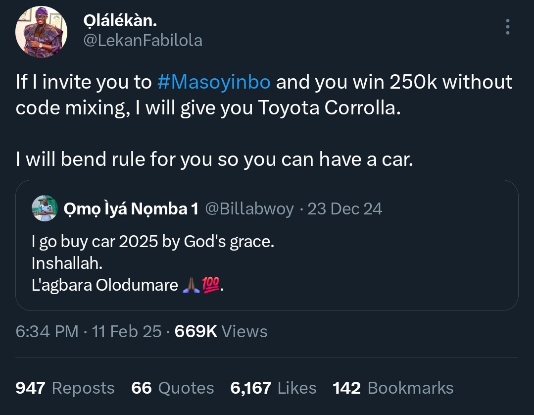 Segun Akinyemi (Ọmọ Ìyá Nọmba 1) tweet media