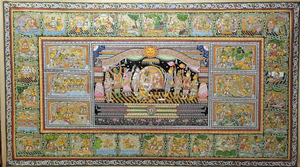 PattachitraP's tweet photo. Ramayana on tussar silk
Size - 60/36 inches
Cost - 38,500 https://t.co/6haeWsktf7