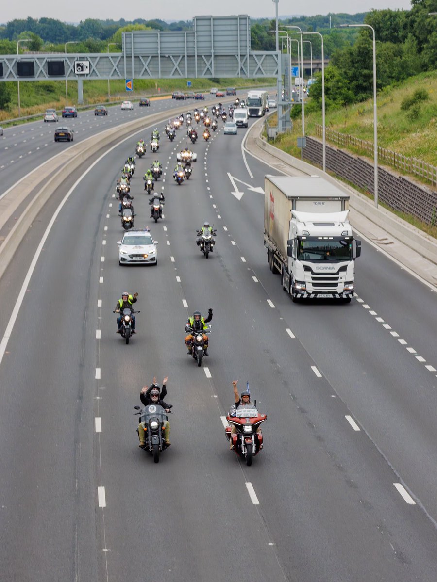 mills_alan's tweet photo. @HairyBikers Great to see all of the support - I think it took 20 minutes for everyone to go past  👍 https://t.co/xAYnjuKWt8