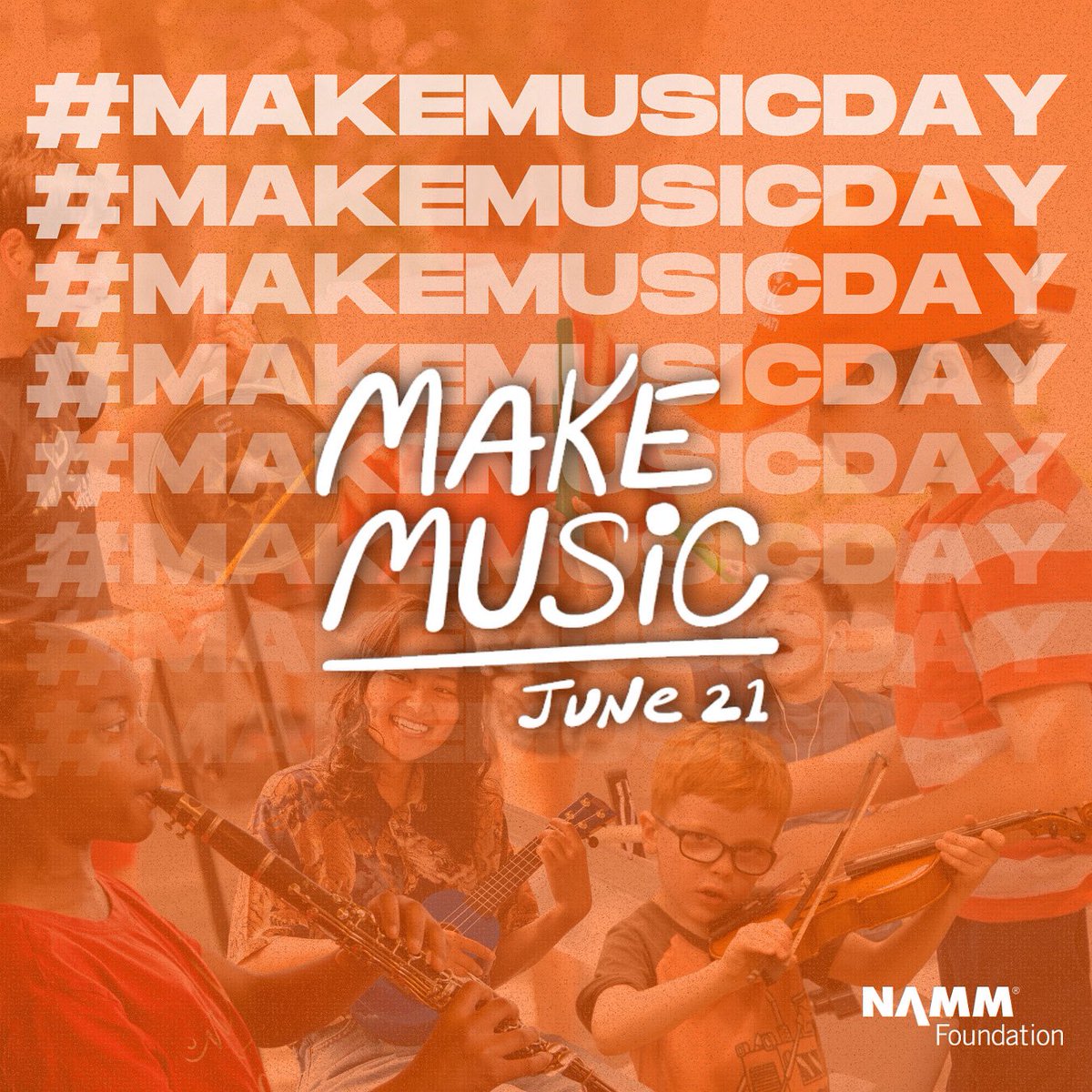 Ring in the summer TODAY with a worldwide day of music! 🧡🎶

Don’t forget to tag us and use #MakeMusicDay to get featured!