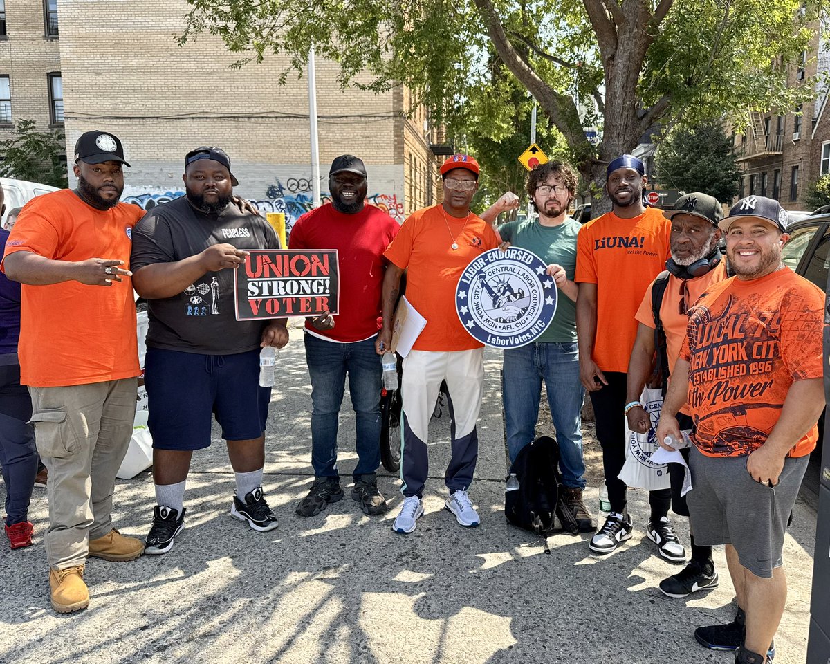 It must be GOTV weekend in The Bronx! 

NYC Labor is out to knock some doors and turn out the #UnionStrong vote for Shirley Aldebol &amp; Vanessa Gibson! 

#NYCLaborVotes