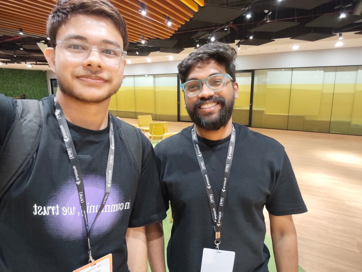 ghoshvidip26's tweet image. It was very nice meeting @avinashkr_ai after Hacker House Goa in @hackthisfall Dev day✨. Also, it was nice meeting you @kk_komder to whom I&apos;ve been interacting through discord. #HTFxBuildShip #DevDayHackathon