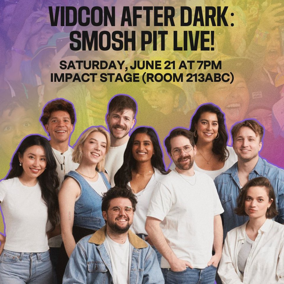 don't miss VidCon After Dark: <a href="/smosh/">Smosh</a> Pit Live!!

🎙️ tonight (June 21) at 7PM on the #VidConAN25 Impact Stage (Room 213ABC)