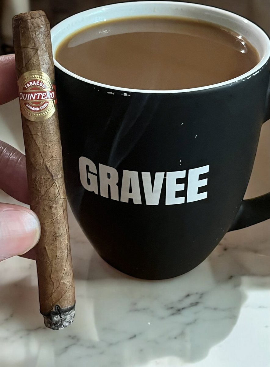 Good morning to all! Starting the day with a delicious Quintero Panetelas, perfectly paired with a fresh cup of coffee. #CigarLifeStyle