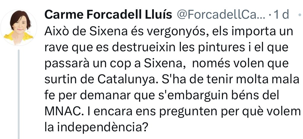 D'aquí a pocs dies farà just un any que ERC vau fer president a l'individu més espanyolista que ha passat mai pel Palau de la Generalitat des de 1980. I encara et preguntes per què el president espanyolista fa coses espanyoles, com ara trair al MNAC?