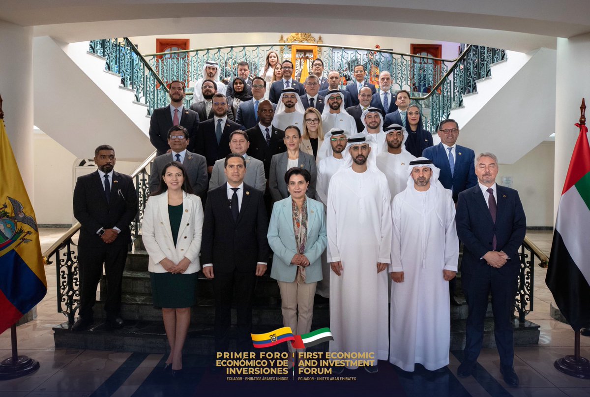 Ecuador marca un hito en su política

Ministros de Ecuador y de los Emiratos Árabes Unidos sostienen una fructífera reunión preparatoria, previa a la apertura oficial del Primer Foro Económico y de Inversiones Ecuador–Emiratos Árabes Unidos.
