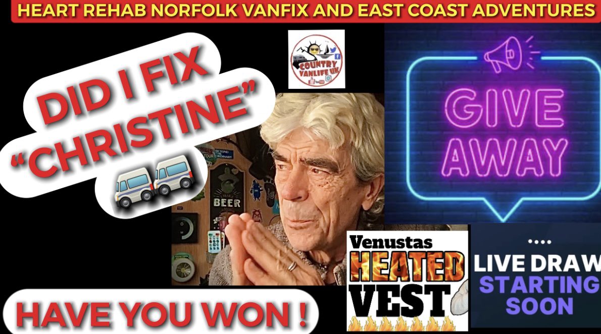 DID I FIX MY VAN ? Plus DID YOU WIN ? CVUK Big Give away LIVE DRAW 🫣🫣and Temu haul HERE Enjoy The Winners Race youtu.be/8Ai_rdOws6c?si… via <a href="/YouTube/">YouTube</a> Countryvanlifeuk @venustasheatingapparel