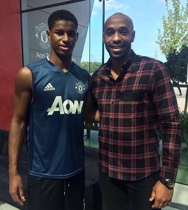 🚨🎙️| Rashford: “My role model is Thierry Henry. Just like him, I enjoy playing as a '9' more and more.” #fcblive