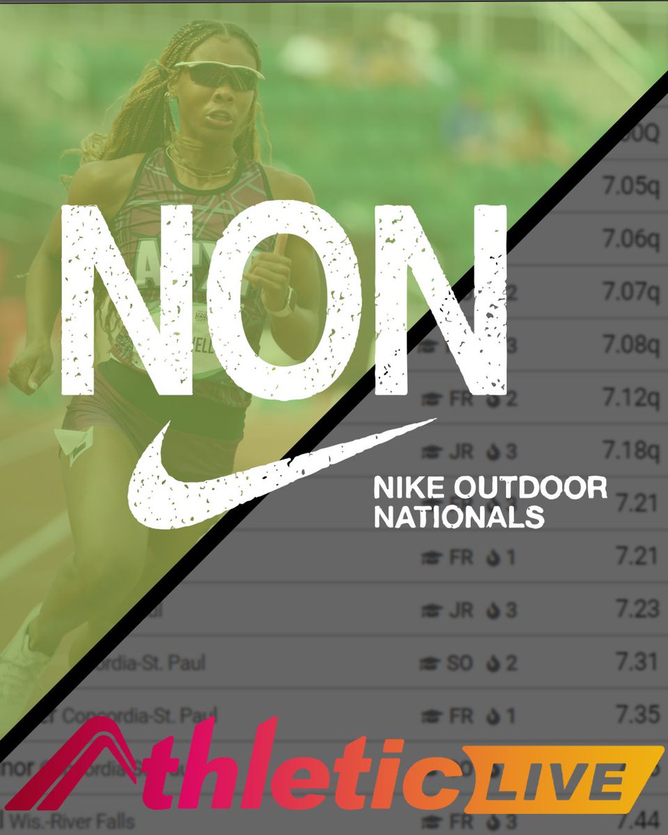 AthleticNET (@athleticdotnet) on Twitter photo Day 3 of <a href="/nsaf_track/">NSAF</a> #NikeOutdoorNationals coming in hot with live results on <a href="/_AthleticLIVE/">AthleticLIVE</a>!
π Live results β‘οΈ buff.ly/oLAtPIU 
πΊ Watch live on RunnerSpace β‘οΈ buff.ly/g1fBpBj Day 3 of <a href="/nsaf_track/">NSAF</a> #NikeOutdoorNationals coming in hot with live results on <a href="/_AthleticLIVE/">AthleticLIVE</a>!
π Live results β‘οΈ buff.ly/oLAtPIU 
πΊ Watch live on RunnerSpace β‘οΈ buff.ly/g1fBpBj