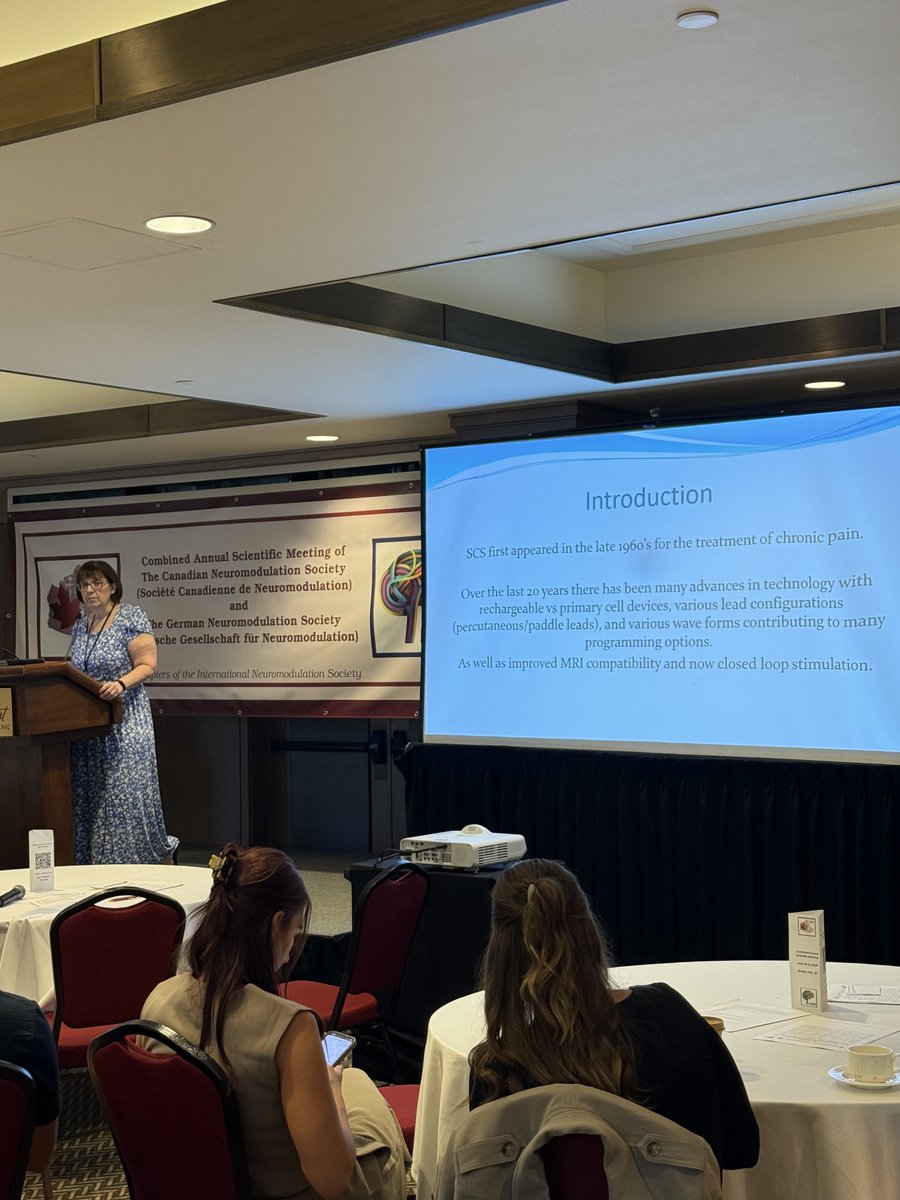 CanNeuromod's tweet image. 🩺 The Allied Health Session is underway, moderated by Victoria Bains.

📍 Karen Waterhouse – Optimizing mapping for SCS
💉 Hannah Hollett – Intrathecal baclofen: the patient journey
🏋️‍♀️ Dr. Abeer Alomari @abeermaher29 – Physiotherapy after SCS