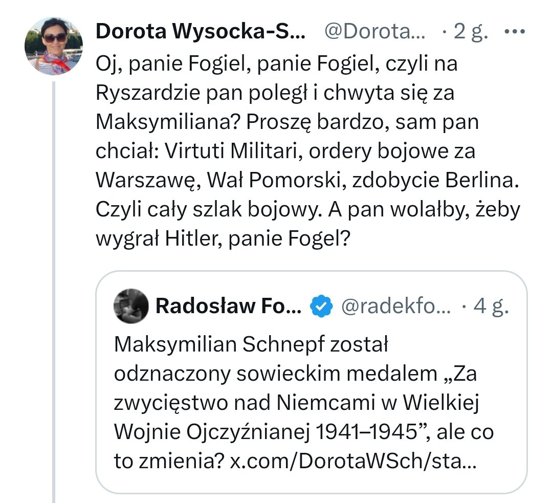Kapłanka propagandy broni uczestnika obławy augustowskiej na Polaków, bandyty Maksymiliana Schnepfa