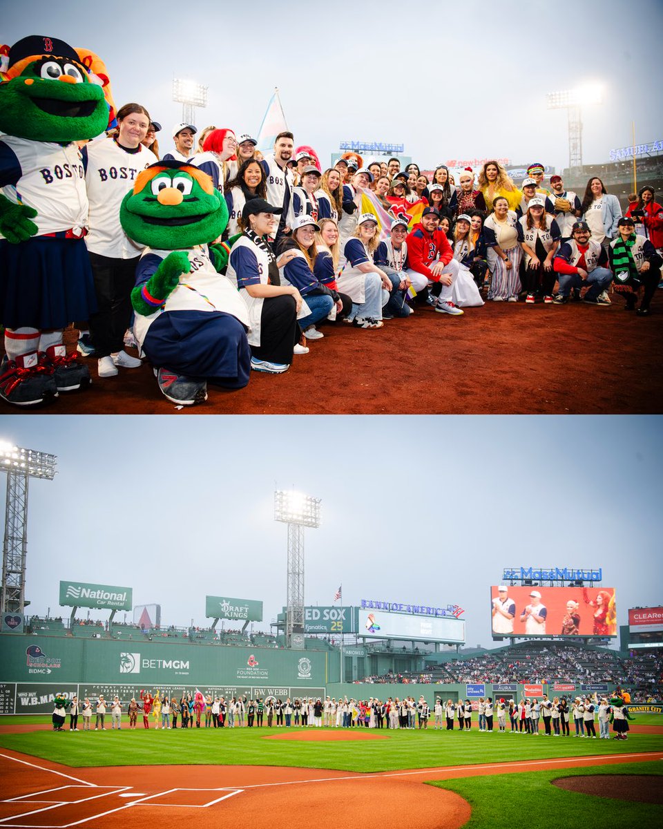PWHL_Boston's tweet image. Earlier this month, the @RedSox held their annual Pride Night and invited Demps onto the field for their pregame ceremony! 

Thanks so much for having us! 💚🌈

#TougherTogether