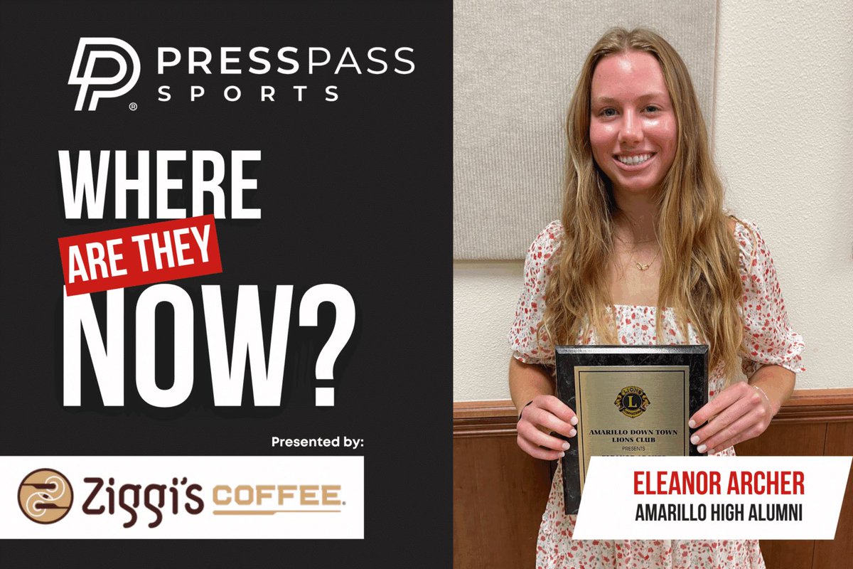 Press Pass Sports (@presspasssports) on Twitter photo Checking in on former Texas Panhandle athletes thriving at the next level. Here’s Amarillo High grad and Washington University in St. Louis tennis standout Eleanor Archer..
Huge thanks to our title sponsor <a href="/ZiggisCoffee/">Ziggi's Coffee</a> for making this happen.
🔗 presspass.news/where-are-they… Checking in on former Texas Panhandle athletes thriving at the next level. Here’s Amarillo High grad and Washington University in St. Louis tennis standout Eleanor Archer..
Huge thanks to our title sponsor <a href="/ZiggisCoffee/">Ziggi's Coffee</a> for making this happen.
🔗 presspass.news/where-are-they…